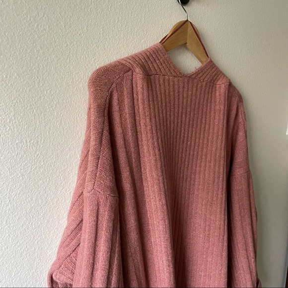 Topshop Pink Oversized Open Front Sweater - Picture 5 of 5